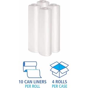 Bolsas de Basura Domésticas Boardwalk de 33 Galones, Paquete de 10, Polietileno de Baja Densidad de 1.1 Mil, 33 x 39 Pulgadas, Bolsas/Rollo Transparentes para Contenedores de Basura - Product Image 2