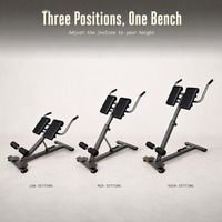 Chaise romaine pliable multifonctionnelle réglable en métal pour la maison, banc d'hyperextension unisexe pour l'entraînement lombaire et abdominal