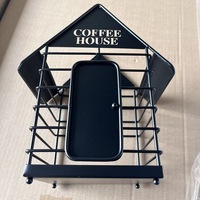 Support de capsules de café en métal pour la maison panier de rangement de petites dosettes pour le comptoir en forme de maison