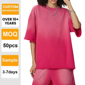 Camiseta Personalizada Lisa con Degradado, Hombros Caídos, Estilo Vantage, 100% Algodón, Venta al por Mayor, Impresión, Bordado para Hombre - Product Image 1