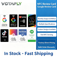 Carte NFC personnalisée à puce NFC pour avis clients, en feuille PVC imprimée, 13,56 MHz, RFID sans contact, vente en gros directe usine