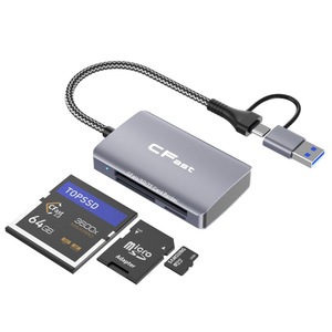Lecteur de carte CFast USB 3.0 Type C en alliage d'aluminium, lecteur de carte mémoire haute vitesse pour appareil photo - Product Image 2