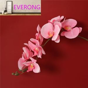 Orquídea Phalaenopsis Artificial de Terciopelo Melocotón, 8 Unidades, <span class=keywords><strong>Precio</strong></span> Económico, Decoración de Flores Artificiales - Product Image 2