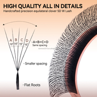Extensions de cils DAMMAN V Shape 5D 0.07 D Mix 8-15mm pour usage professionnel en salon, faux cils en plateau, cils Clover, marque privée