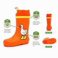 Bottes de pluie pour enfants en caoutchouc naturel confortables avec cordon de serrage, motif personnalisé, vente en gros d'usine, pour activités de plein air en saison des pluies