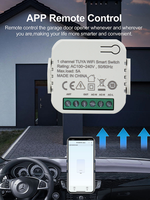 Interrupteur WiFi à code ouvert YE479WTR 1 canal, compatible Smart Life & TUYA App, commande vocale Alexa, fournit des signaux d'interrupteur électrique
