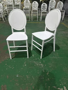Chaise en plastique pp blanc nouveau style de banquet de mariage à dos rond chaise de jardin extérieure mobilier d'extérieur - Product Image 2