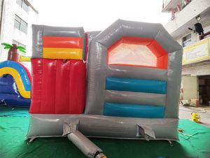 Nhà máy trẻ em bên cho thuê sân chơi lâu đài nhảy nhà bị trả lại thương mại Train Inflatable Bouncer lâu đài trượt Combo - Product Image 6