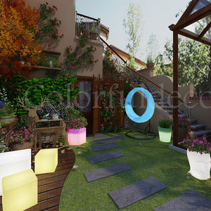 Şarj edilebilir pil aydınlık asılı Led salıncaklar çocuklar ve yetişkin büyük yuvarlak açık salıncak koltuğu Light Up bahçe ledi sallanan sandalyeler - Product Image 5