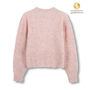 Maglione 2025 personalizzato OEM & ODM da <span class=keywords><strong>donna</strong></span> autunno inverno girocollo a maniche lunghe lavorato a maglia con <span class=keywords><strong>motivi</strong></span> floreali oversize - Product Image 3