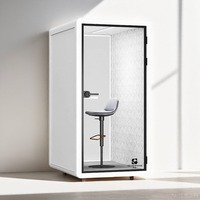 Cabina Insonorizada Desmontable para Varias Personas, con Reducción de Ruido, para Oficina, Reuniones, Biblioteca, Aislamiento Acústico