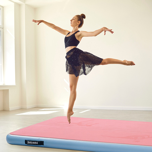 Tapis de gymnastique gonflable en PVC, tapis d'exercice 10*3.3ft, grand modèle de 10cm d'épaisseur, écologique, pliable, GM01, fournisseur de tapis d'exercice E - Product Image 1