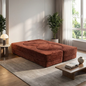 Juego de Sofás Comprimidos para Sala de Estar, Sofá Cama Tapizado en Terciopelo, Sofá de Dos Plazas para el Hogar, Muebles para Sala de Estar - Product Image 4