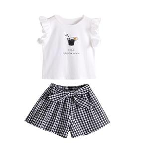 Vêtements pour femmes de style anglais en gros, ensembles de pantalons courts en coton pour filles, pour enfants et femmes - Product Image 1