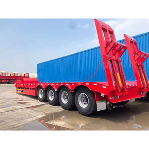 Remolque de plataforma baja hidráulica de 1-2 toneladas para trabajo pesado con cuello de cisne, 12.5x2.5x1.5m, Shandong Fengniao - Product Image 3