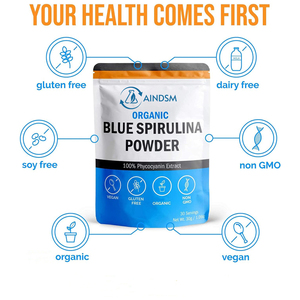 Venta caliente Blue Spirulina Vitamin Powder Ayuda a apoyar el sistema inmunológico y aumentar el metabolismo y la digestión Iron Blue Spirulina Powder - Product Image 2