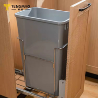 Poubelle à poussière extractible de 35L Poubelle à ordures intégrée dans l'armoire ménagère Cuisine Rangement Poubelle à ordures