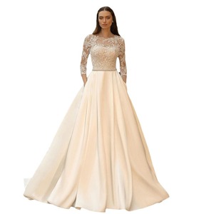 Wedding Dress A-Line Satin Sweetheart Neckline Natural Waist Pure White Ivory Polyester Fiber Simple Style - Product Image 5