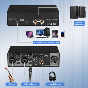 Biner MQ22 Studio <span class=keywords><strong>Audio</strong></span> <span class=keywords><strong>Interface</strong></span> <span class=keywords><strong>2</strong></span> Kanäle Eingänge <span class=keywords><strong>USB</strong></span>-Soundkarte für PC Studio-Aufnahme - Product Image 6
