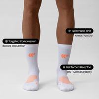 Chaussettes de course personnalisées de haute qualité, chaussettes de sport mi-hautes, antidérapantes, performance, chaussettes de cyclisme pour hommes et femmes