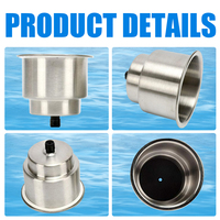 Nouveau porte-gobelet en acier inoxydable 304/316 Shanghang pour bateaux, avec insert de drainage brossé, taille personnalisable