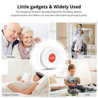 Botón de Emergencia SOS Inteligente Tuya con Wi-Fi, Tipo-C, Sistema de Seguridad para el Hogar, Llamada de Emergencia Inalámbrica, Alarma Personal de Alta Sensibilidad