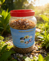 Nourriture pour animaux de compagnie de haute qualité à 100%, nourriture riche en protéines pour animaux, farine de vers de farine séchés pour reptiles, poulets, oiseaux