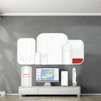 Systèmes d'alarme de sécurité anti-intrusion domestique 4G/WiFi avec contrôle à distance par application, détecteur de mouvement ABS, portée de détection de 800 m