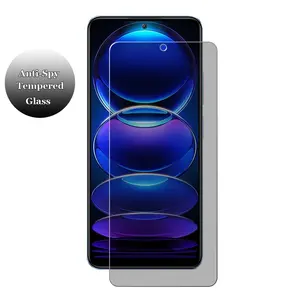 Chống gián điệp chống peeping bong bóng miễn phí Tempered Glass phim Bìa thích hợp cho Xiaomi Redmi Note 12 Pro 5g sự riêng tư bảo vệ màn hình