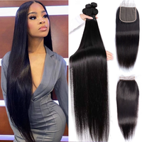 Lot de cheveux humains brésiliens émeraude 3+1 avec closure – Vente en gros