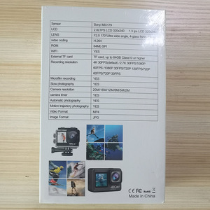 كاميرا رياضية 4K بسرعة 30 إطارًا في الثانية مع واي فاي وشاشة ملونة مزدوجة عالية الوضوح 2.0 بوصة ومقاومة للماء حتى 30 متر وعدسة واسعة 2000W - Product Image 4