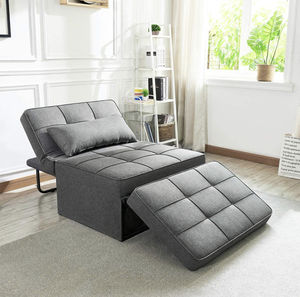 Nhà sản xuất kéo ra 1 chỗ ngồi sofa đến giường có thể gập lại linen vải trượt ngồi có thể ngả sofa đơn futon ghế cho căn hộ - Product Image 5