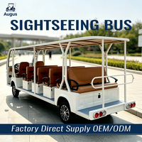 Bus touristique électrique 14, 17, 19, 23 places, alimenté par batterie au lithium, pour sites touristiques, parcs et campus
