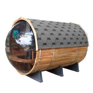 غرفة ساونا بخارية فاخرة من خشب الأرز للأماكن الخارجية مع دش غرفة ساونا خشبية صغيرة - Product Image 6