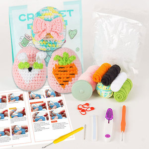 Crochet <b>Kit</b> for Beginner Crochet Stater <b>Kit</b> with Step-by-Step Tutorials for Adults and Kids <b>Easter</b> Decoration DIY Knitting - Product Image 2