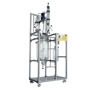 Reator de vidro agitado para laboratório ASK GR10UV, recipiente de vidro em grande escala, recipiente de vidro químico com camisa dupla