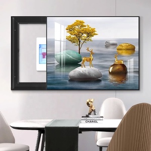 Quadro decorativo moderno cervo di lusso in porcellana di cristallo da <span class=keywords><strong>parete</strong></span> arte decorazione per la casa - Product Image 4