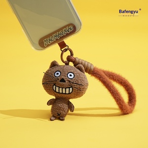 Bazuuyu BaZhuo Entertainment: Cordón para teléfono de juguete de moda, lindo y peculiar, con diseño de <span class=keywords><strong>gato</strong></span> de peluche de labios de salchicha Citywalk Buddysausage, para colgar plantas - Product Image 3