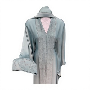 Abaya de Dubaï 2026 Attrayante pour Femme, Kaftan Fait Main, Traditionnel Islamique, Vintage, Maxi, Ourlet Évasé, en Polyester Respirant, pour Soirée et Fête - Product Image 1