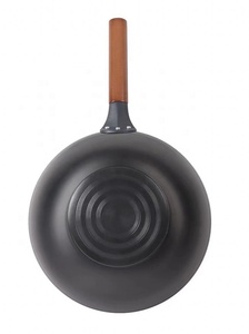 <span class=keywords><strong>Wok</strong></span> Tradicional <span class=keywords><strong>Asiático</strong></span> de Hierro Forjado Antiadherente de 26/28/30/32/34 cm, Sin Óxido, Sin Recubrimiento Químico, Apto para Gas e Inducción - Product Image 2