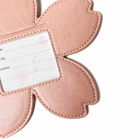 Étiquette de bagage en cuir PU personnalisée YinHui avec logo, motif fleur de cerisier, pour valise de voyage, étiquette d'identification, idéale pour cadeau promotionnel