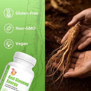 Healthcare Supplement <b>Red</b> Ginseng Energy Capsules for Mental Clarity Increase Energy Korean <b>Red</b> Ginseng Herbal Capsules - Product Image 5