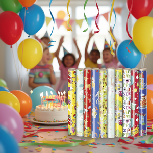 ZOEWIE Papel Infantil 2m x 70cm Paquete de 60 Unidades Para Fiestas de Cumpleaños - Product Image 3