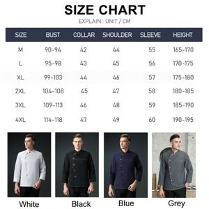 Veste de Chef Bleu Royal à Manches Longues Blanches avec Boutons Dorés pour Femmes – Uniforme de Travail de Restaurant et de Cuisine - Product Image 2