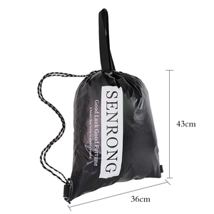Custom Logo Canvas String Outdoor Sport <b>Backpack</b> Fashionable with Zipper Pocket Wholesales Lightweight <b>Drawstring</b> School Bag - Product Image 3