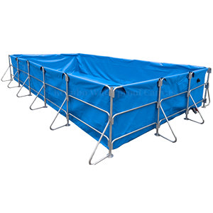 Vasca per Acquacoltura Keyubo 8*3*1.5m con Telaio in Acciaio Zincato per Tutte le Condizioni Meteo, Telo in PVC, Capacità 36000L, Garanzia 1 <span class=keywords><strong>Anno</strong></span>, Dimensioni Personalizzabili, Produzione in Fabbrica - Product Image 1