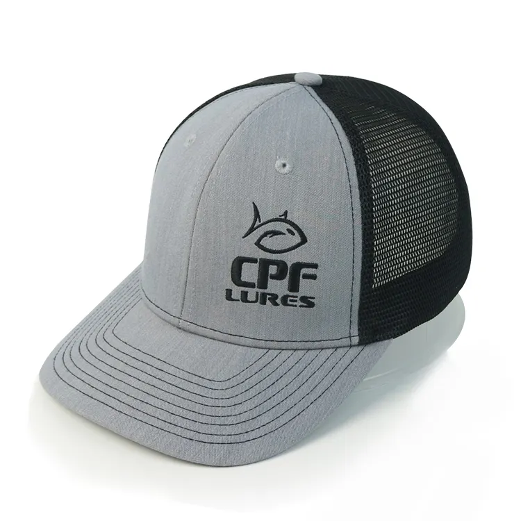 Gorra de camionero con logotipo bordado, gorra de camionero con logotipo personalizado, de plástico, 6 paneles