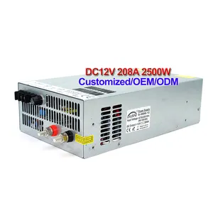 12V Cung Cấp Điện 2500W Led Adapter Điện Điều Khiển Biến Áp 110V 220V AC DC USP Cho CNC CCTV Động Cơ