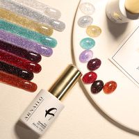 Gel Polish Réfléchissant Effet Diamant Argent Or UV LED Pailleté – Lot de 9 Couleurs Professionnelles pour Salon – ARNAILO 15ml