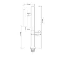 Robinet de cuisine moderne en acier inoxydable SUS304, finition nickel brossé, mitigeur monocommande eau chaude et froide pour cuisine